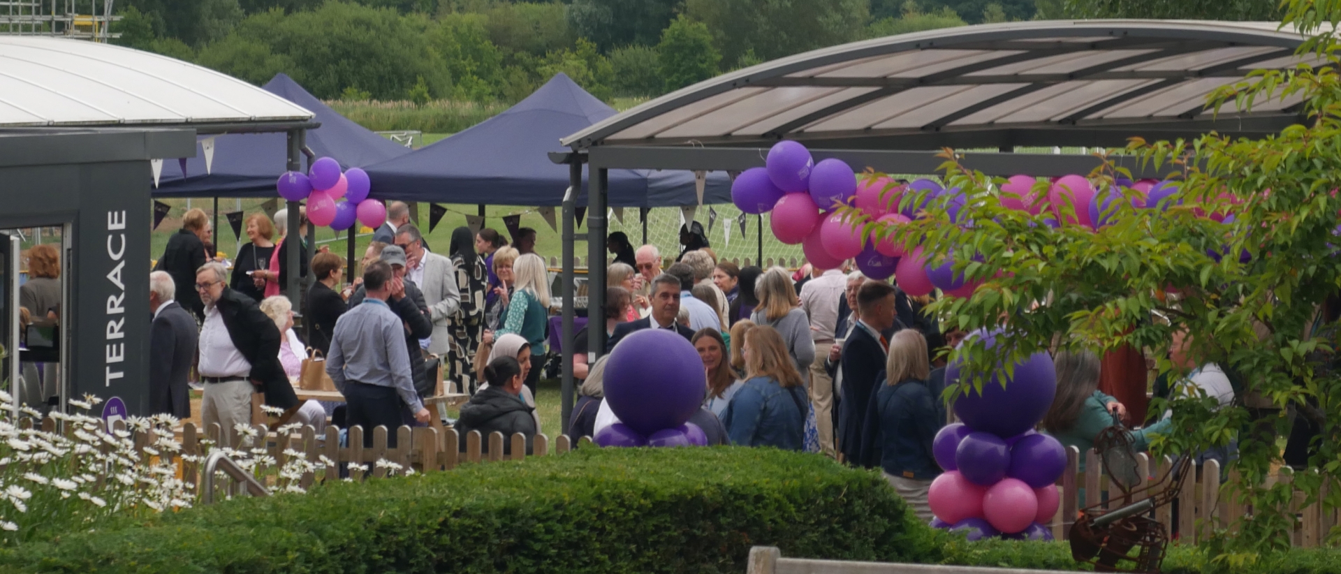 Staff celebrate the 50th anniversary of Solihull Sixth Form College