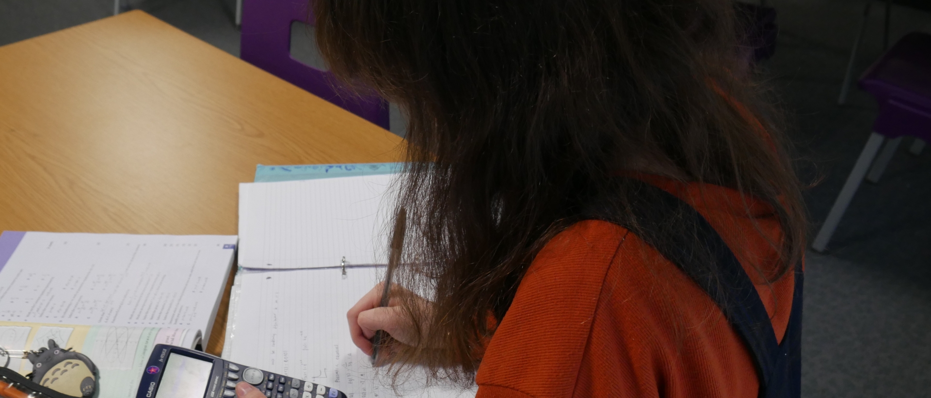 Students at Solihull Sixth Form College participate in a mathematics class