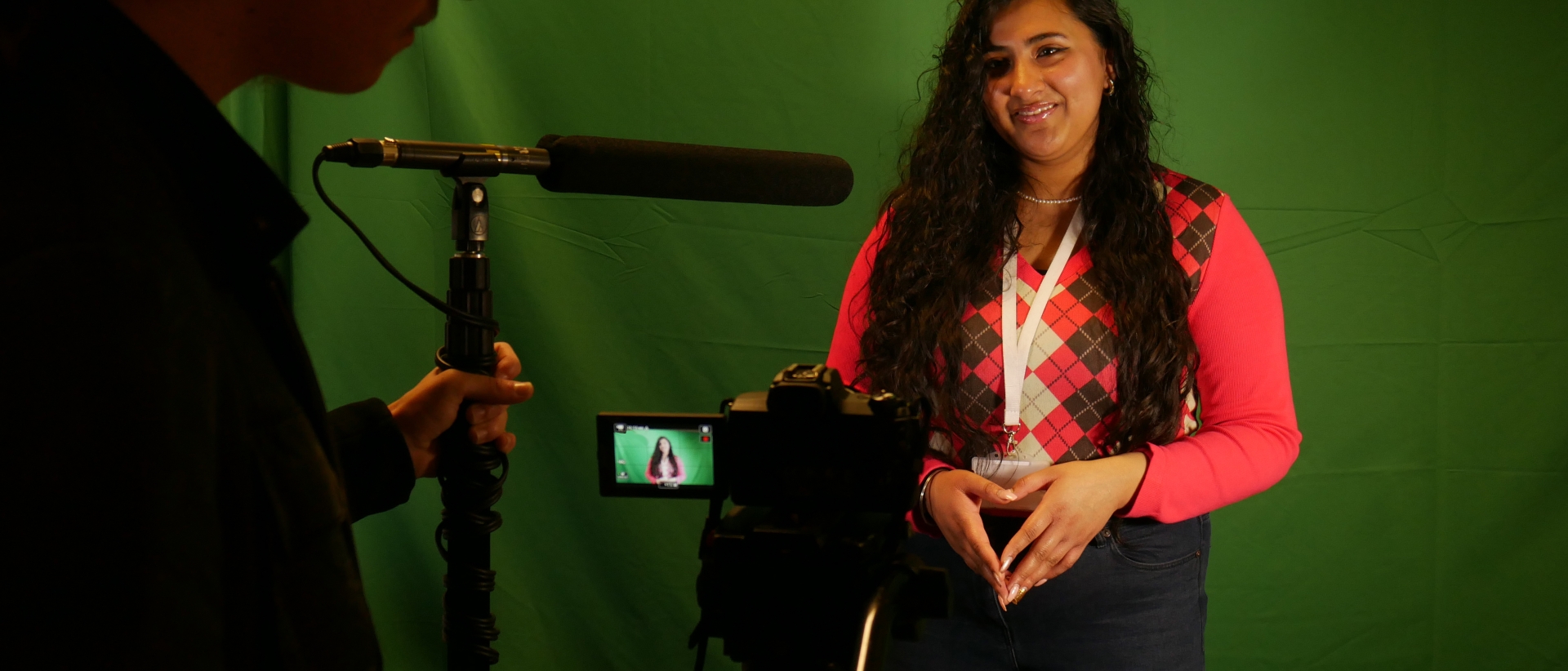 Students at Solihull Sixth Form College participate in a Media studies activity