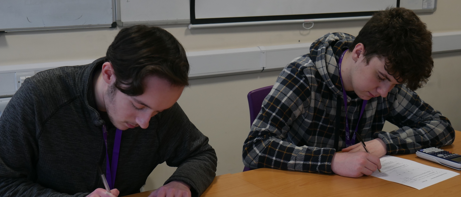 Students at Solihull Sixth Form College participate in a Statistics class