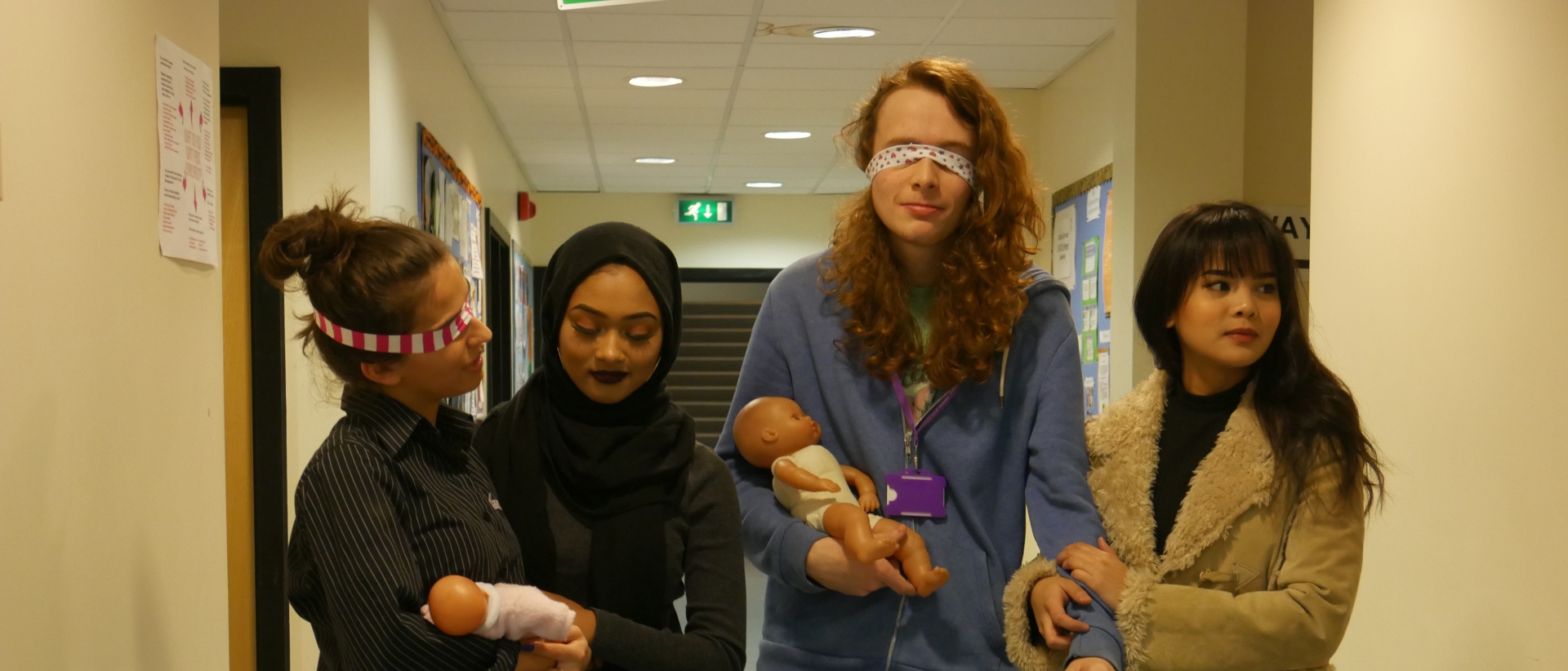 Students at Solihull Sixth Form College participate in a Health & Social Care activity
