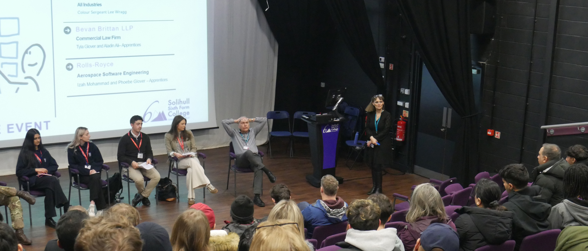 Solihull Sixth Form College held an Apprenticeship Round Table event in February 2026 for students and parents