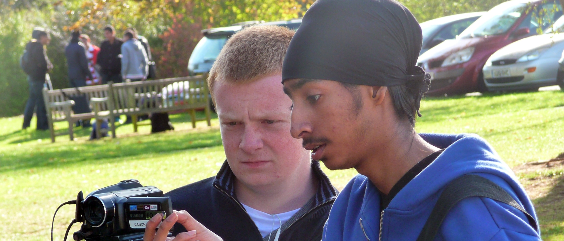 Students at Solihull Sixth Form College participate in a Media Studies activity