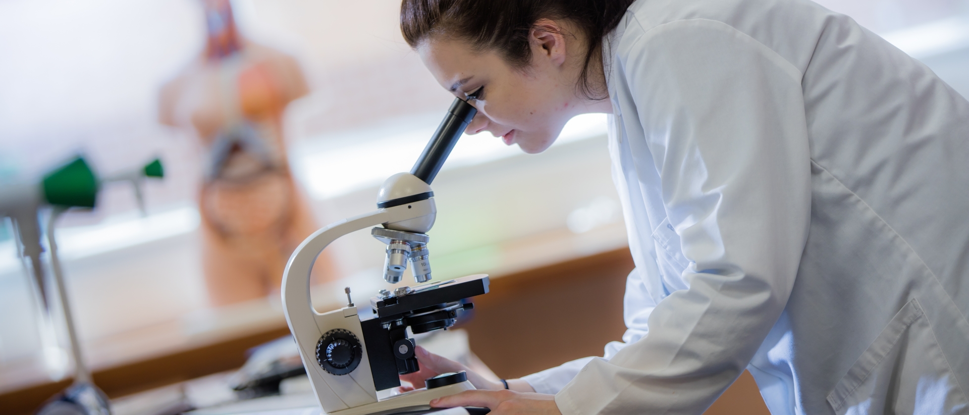 Students at Solihull Sixth Form College participate in a Biology class