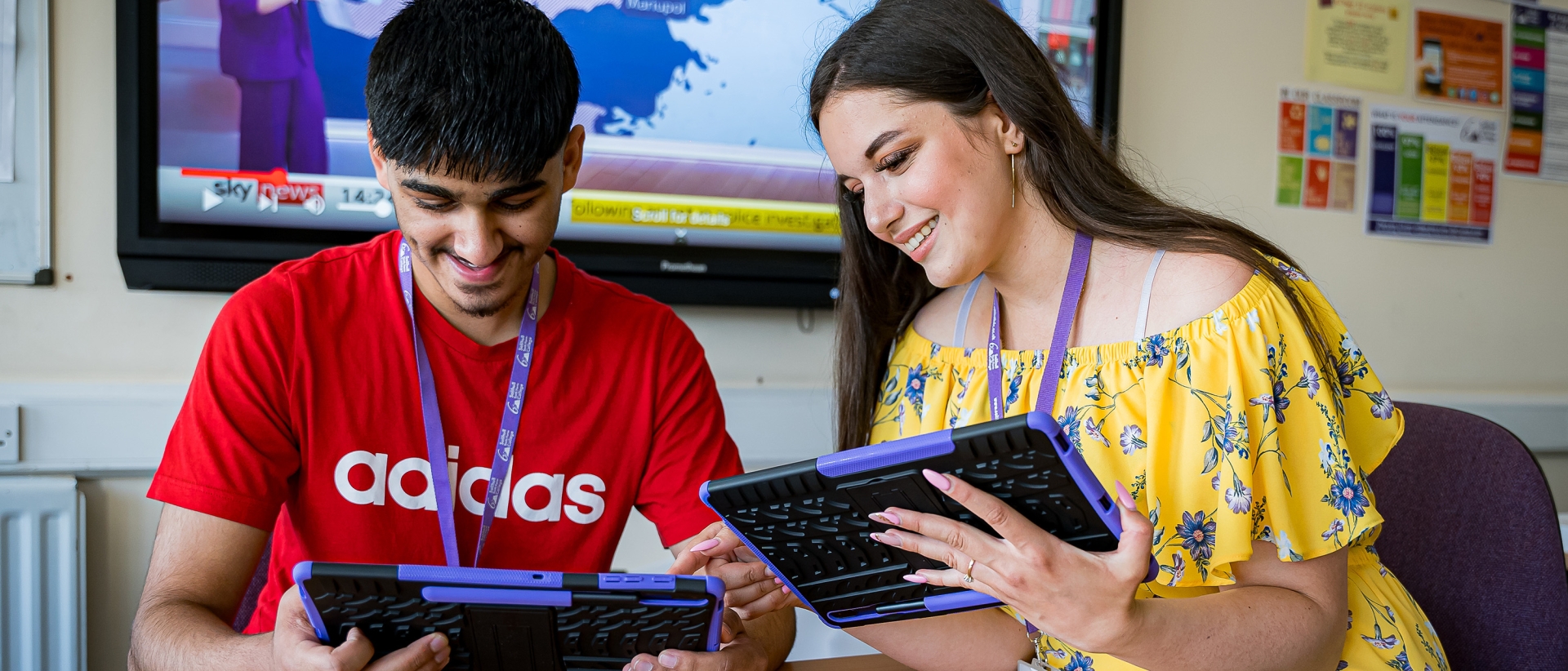 Students at Solihull Sixth Form College participate in class