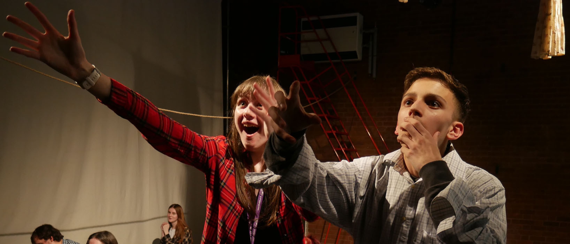 Students at Solihull Sixth Form College participate in a Drama class