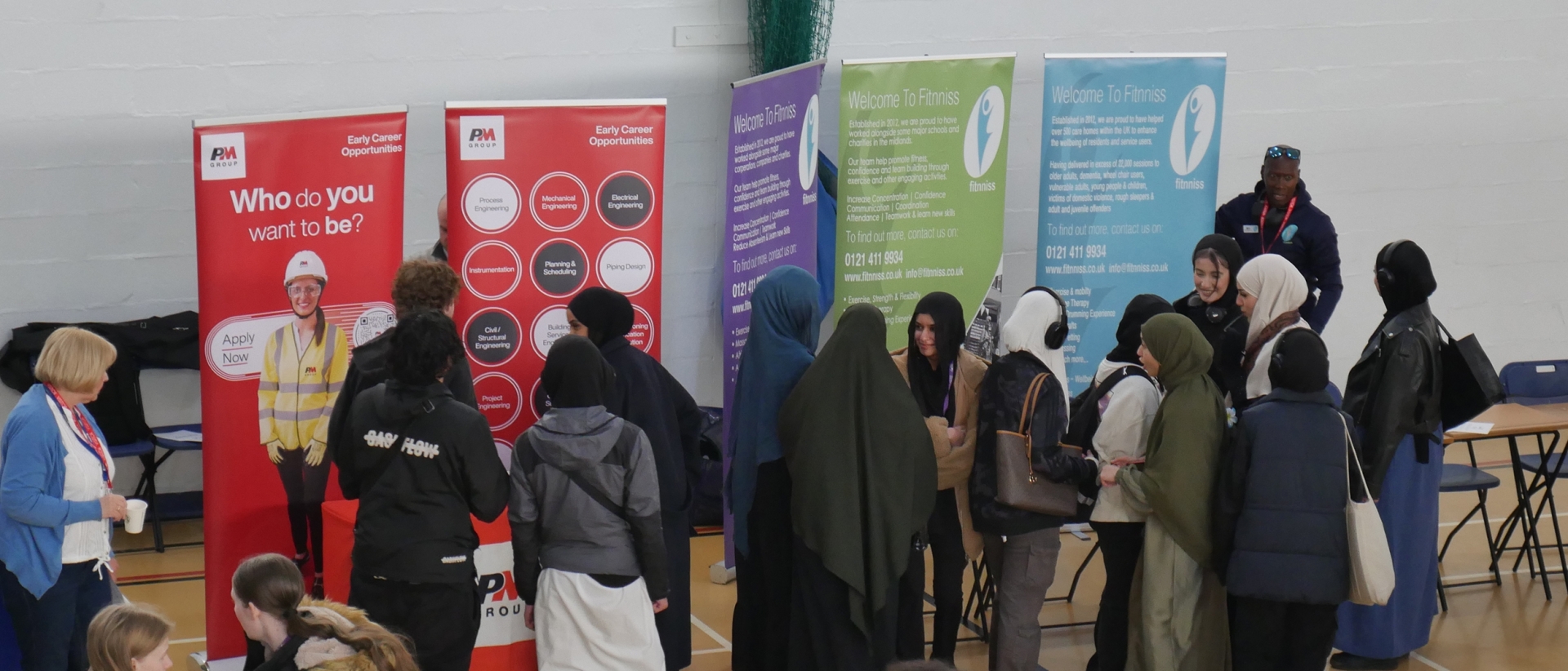 Students at Solihull Sixth Form College attend the 2025 Employability Fair.
