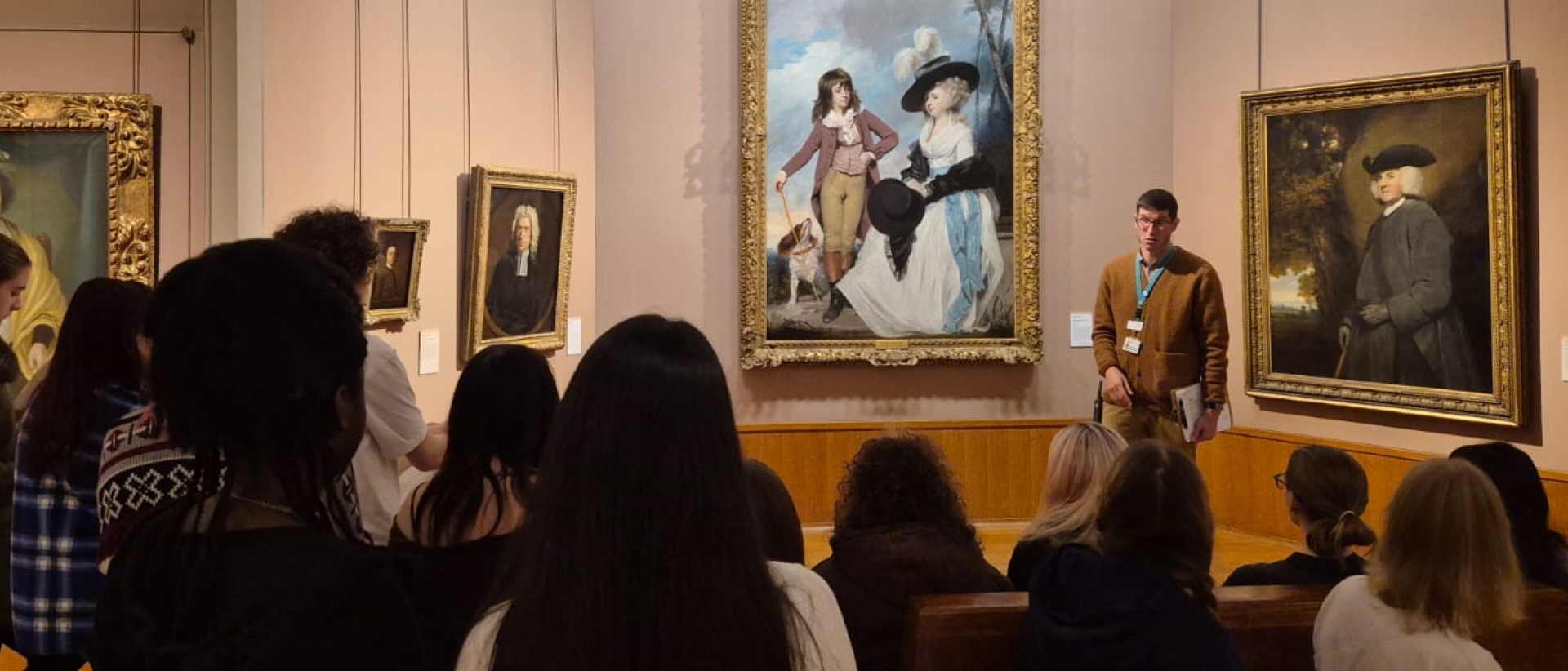 Fine Art students at Solihull Sixth Form College visit the Barber Gallery