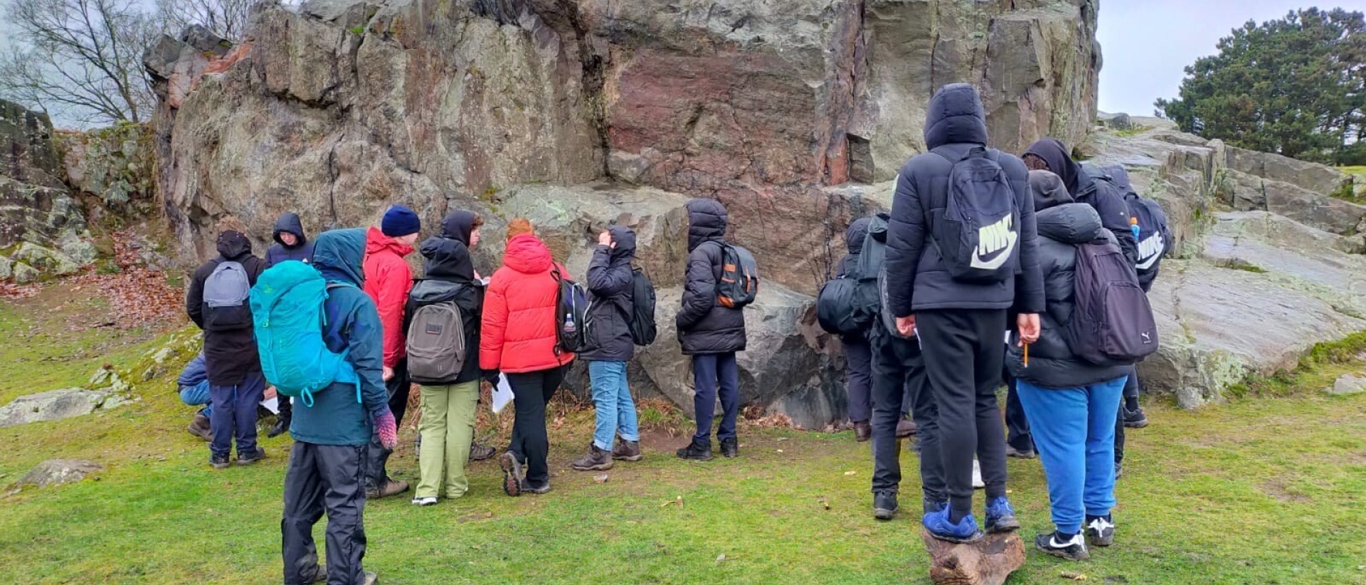 Students at Solihull Sixth Form College participate in a Geology fieldwork activity