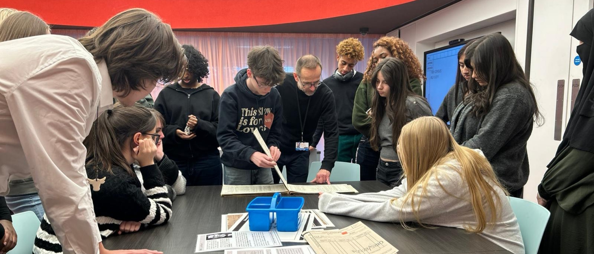 A level History students from Solihull Sixth Form College visited the National Archives in November 2025 to handle historical documents related to the reign of Mary I and the Russian Revolution
