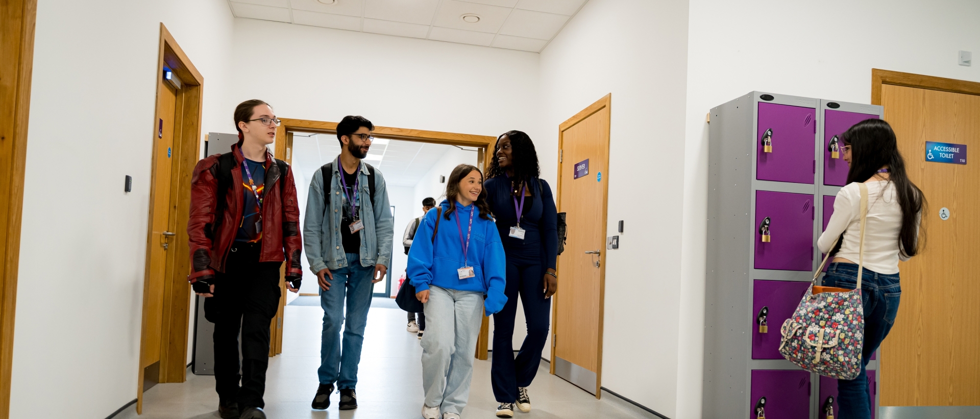 Students on campus at Solihull Sixth Form College