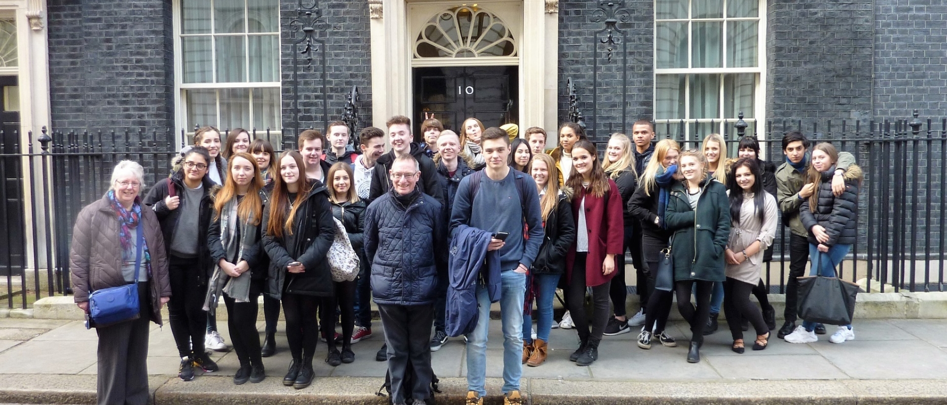 Politics students at Solihull Sixth Form College visit Downing Street in London