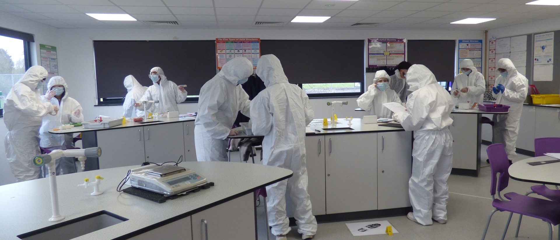 Solihull Sixth Form College students on the Practical Science and Forensic Investigation enrichment complete a crime scene investigation exercise