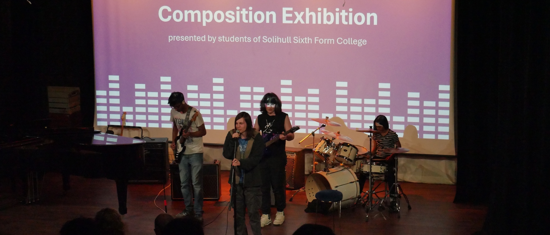Music enrichment students at Solihull Sixth Form College performed for friends, family and staff at the Spring Composition Exhibition in April 2025