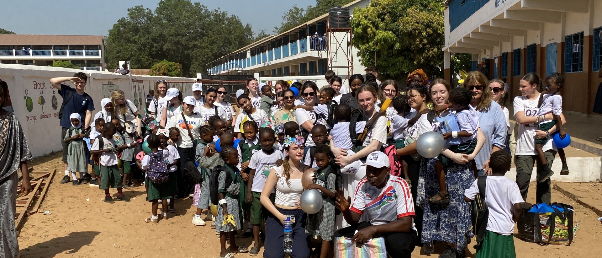 Students in Gambia for Team Gambia 2024 with Solihull Sixth Form College