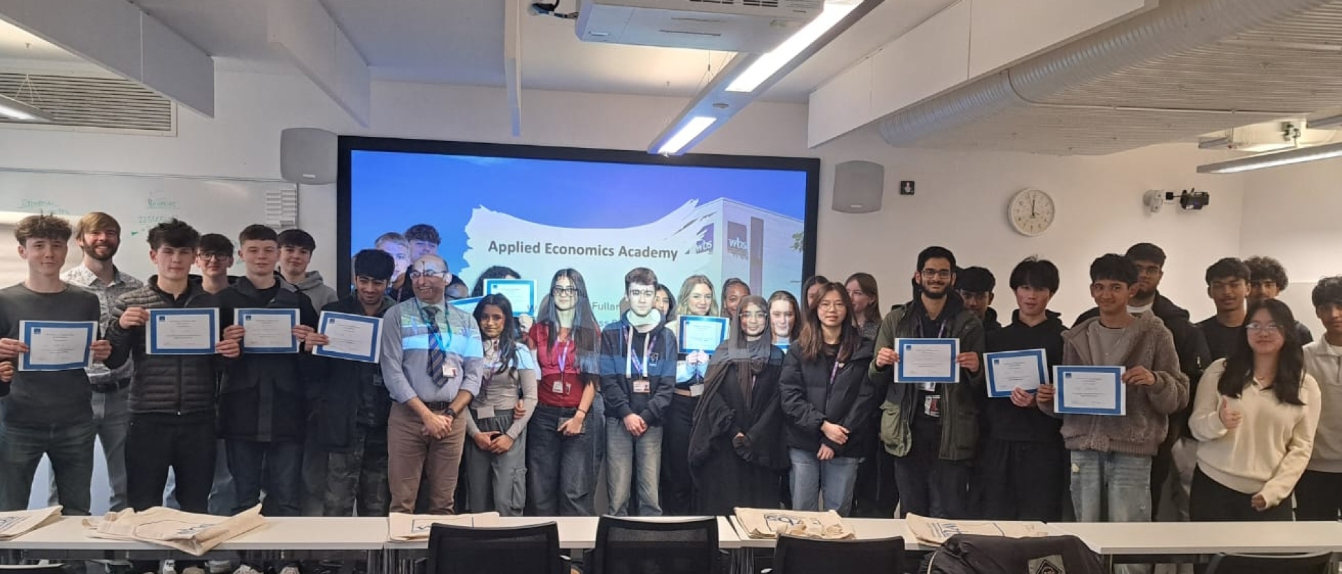 A level Economics students from Solihull Sixth Form College visit the University of Warwick