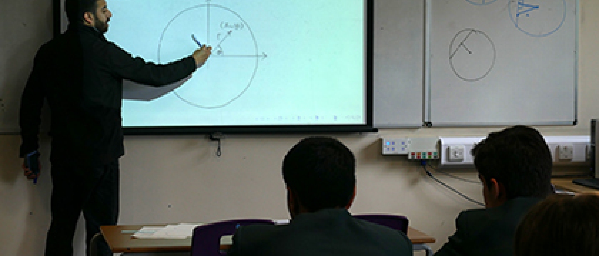 Mathematics students at Solihull Sixth Form College attend a talk from a visiting speaker