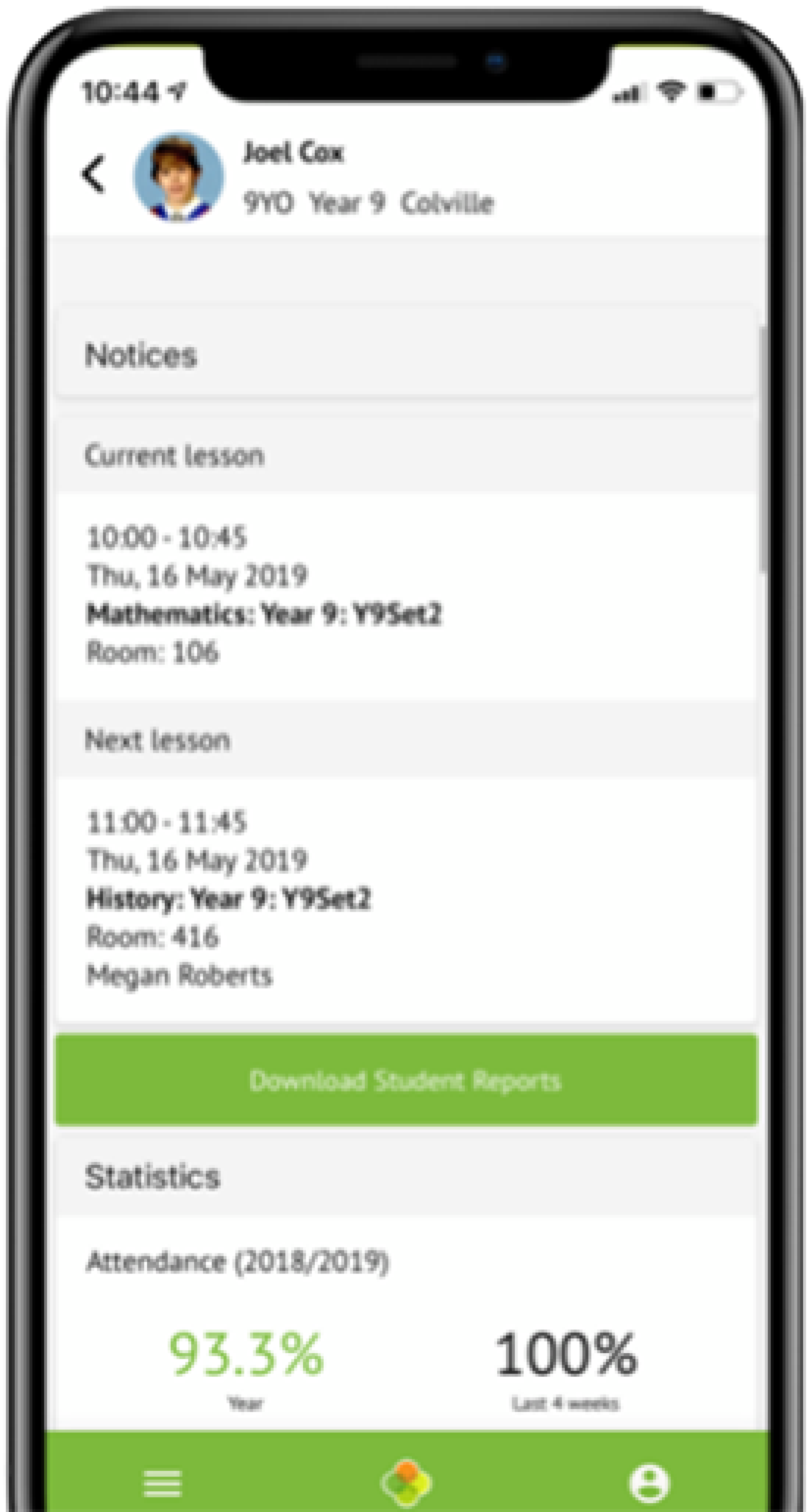 Screenshot of Solihull Sixth Form College's Arbor portal