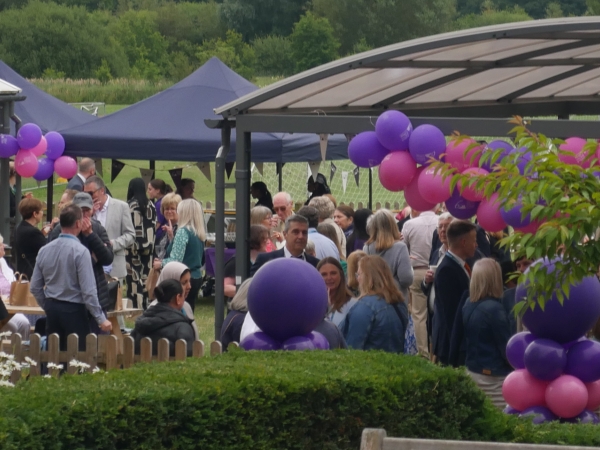 Staff celebrate the 50th anniversary of Solihull Sixth Form College