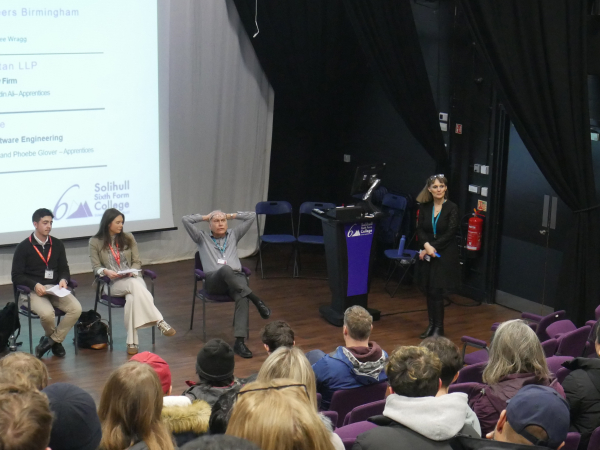 Solihull Sixth Form College held an Apprenticeship Round Table event in February 2026 for students and parents