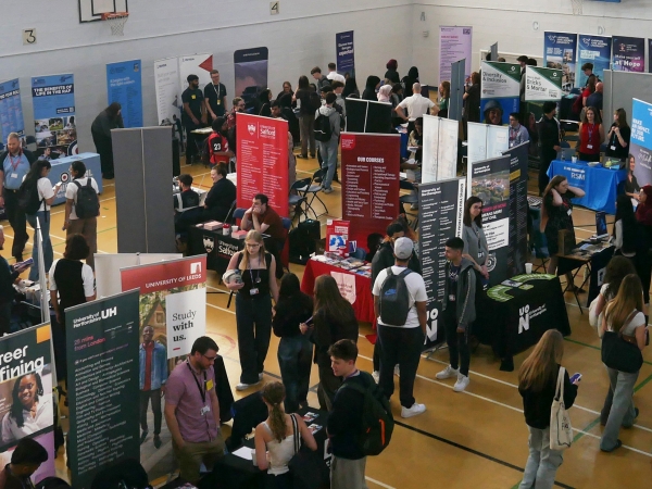 The 2025 Careers Fair took place at Solihull Sixth Form College in June with more than 80 exhibitors representing universities, employers and training providers to Year 12 learners