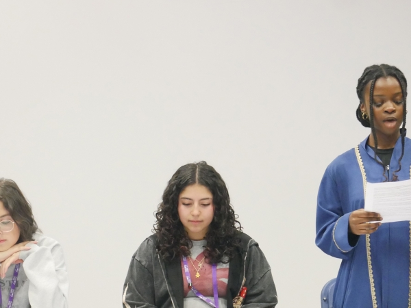 Students in the Debate Society enrichment put their views across at Solihull Sixth Form College