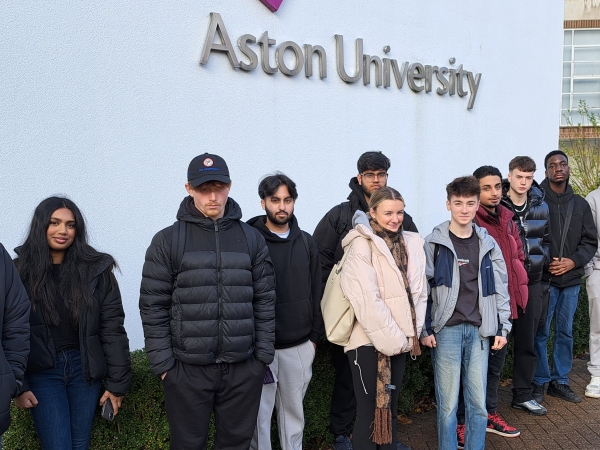 Economics students from Solihull Sixth Form College visit Aston University