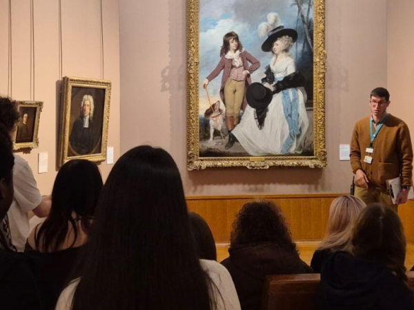 Fine Art students at Solihull Sixth Form College visit the Barber Gallery