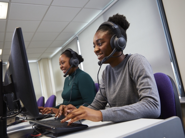 Students at Solihull Sixth Form College participate in a modern languages class