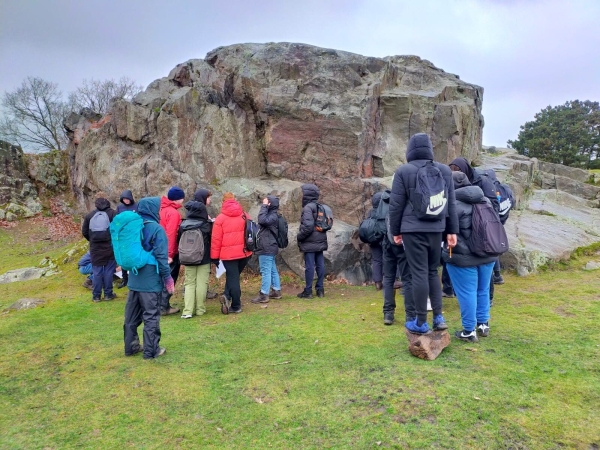 Students at Solihull Sixth Form College participate in a Geology fieldwork activity