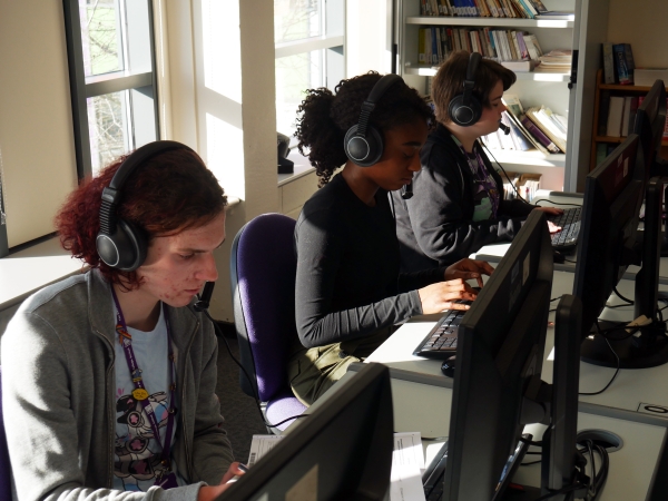 Students at Solihull Sixth Form College participate in a modern languages class