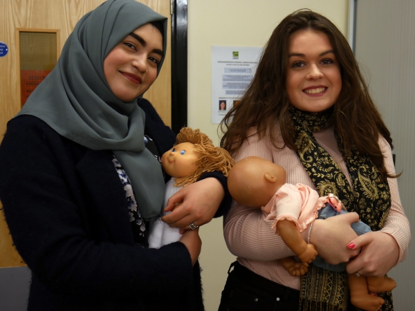 Students at Solihull Sixth Form College participate in a Health & Social Care activity