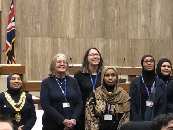 Model United Nations students from Solihull Sixth Form College attend the Active Transport Ambassador event at Solihull Council