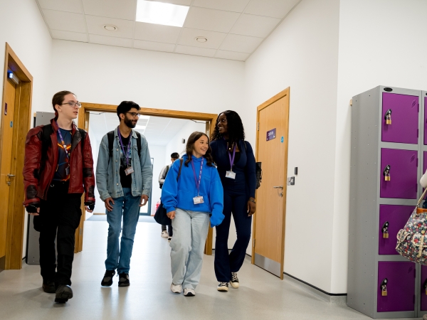 Students on campus at Solihull Sixth Form College