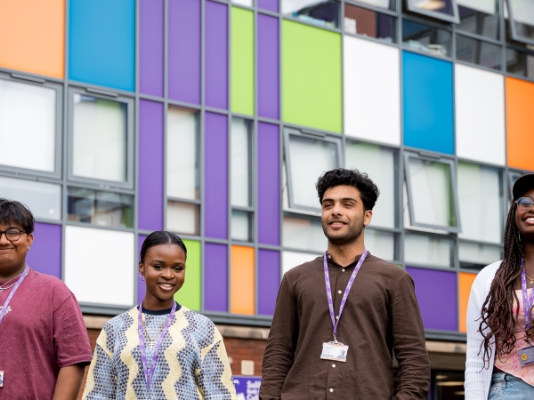 Students on campus at Solihull Sixth Form College