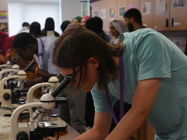 Students from Solihull Sixth Form College participate in activities for the Stretch & Challenge enrichment