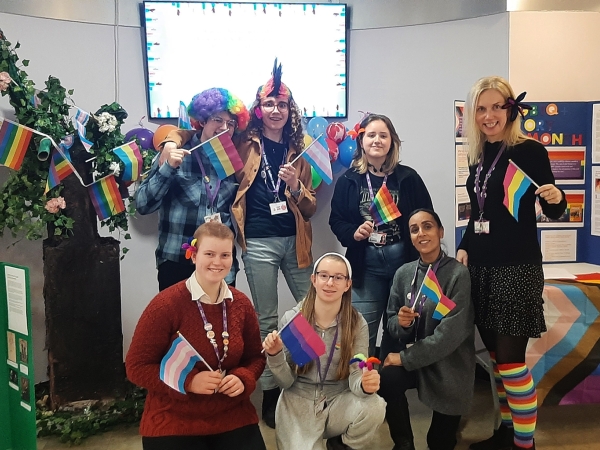 Students from Solihull Sixth Form College participate in LGBTQ activities as part of their Student Society enrichment