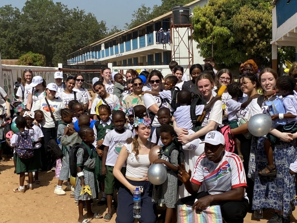 Students in Gambia for Team Gambia 2024 with Solihull Sixth Form College