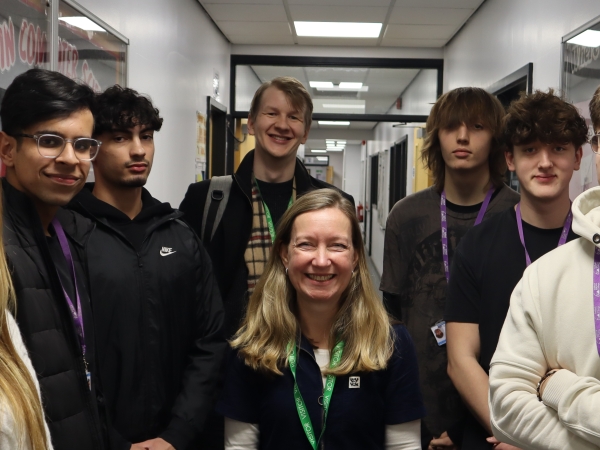Media students from Solihull Sixth Form College work with University of Birmingham staff