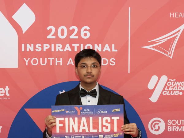 Wafi Hanafee at Solihull Sixth Form College was nominated for the Young Leader of the Year award in 2026