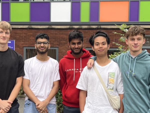 Students at Solihull Sixth Form College celebrate their A level results